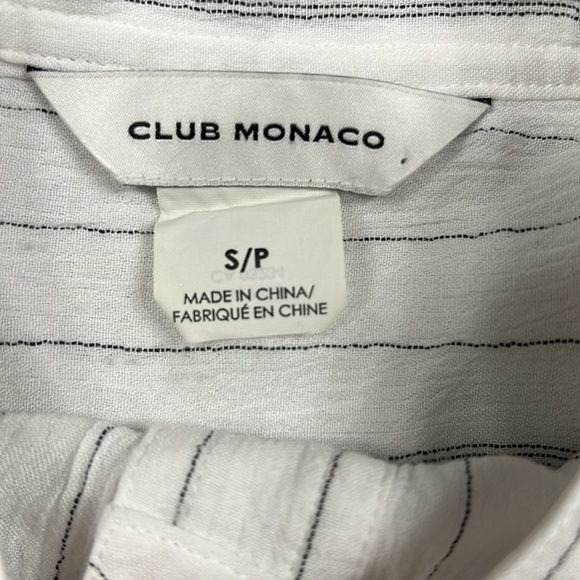 Club Monaco striped long sleeve blouse: - Picture 5 of 7
